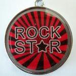 Rock Star Red Id Tag